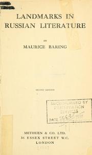 Cover of: Landmarks in Russian literature by Maurice Baring