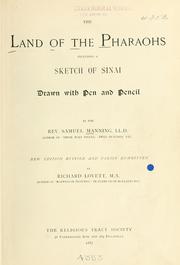Cover of: land of the Pharaohs: including a sketch of Sinai, drawn with pen and pencil