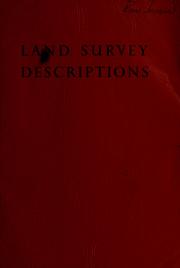 Cover of: Land survey descriptions by William C. Wattles