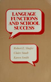 Cover of: Language functions and school success by Robert Eugene Shafer