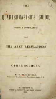 Cover of: The quartermaster's guide by Confederate States of America. War Dept.