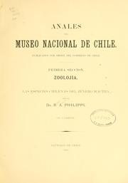 Cover of: Las especies chilenas del jénero mactra by Rodolfo Amando Philippi