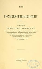 Cover of: The pioneers of homoeopathy by Thomas Bradford