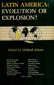 Cover of: Latin America: evolution or explosion?