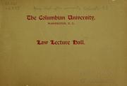 Cover of: Law lecture hall by George Washington University.