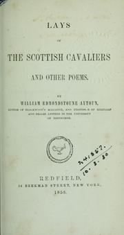 Cover of: Lays of the Scottish cavaliers, and other poems