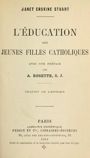 Cover of: L' éducation des jeunes filles catholiques.