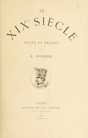 Cover of: 19e siècle.