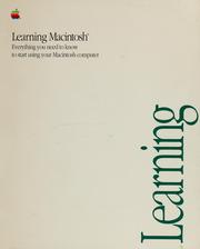 Cover of: Learning Macintosh by 
