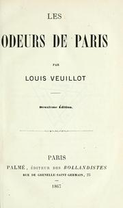 Cover of: odeurs de Paris