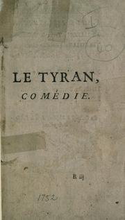 Cover of: tyran: comédie.