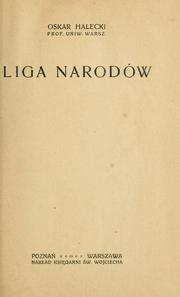 Cover of: Liga Narodów.
