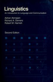 Cover of: Linguistics: An introduction to language and communication.
