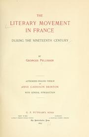 Cover of: The literary movement in France during the nineteenth century.