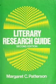 Cover of: Literary research guide by Margaret C. Patterson