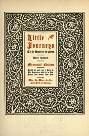 Cover of: Little journeys to the homes of the great by Elbert Hubbard