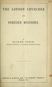Cover of: London churches and foreign missions
