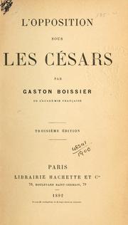 Cover of: opposition sous les Césars.