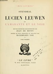 Cover of: Lucien Leuwen by Stendhal