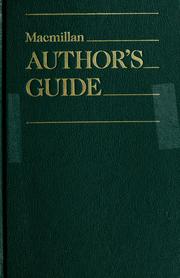 Cover of: The Macmillan author's guide. by 