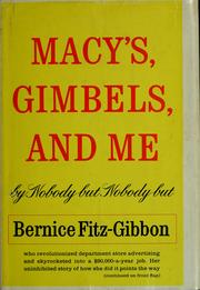 Macy's, Gimbels, and me by Bernice Fitz-Gibbon
