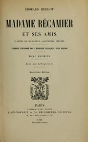 Cover of: Madame Récamier et ses amis by Edouard Herriot