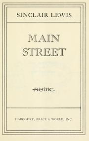 Cover of: Main Street by Sinclair Lewis