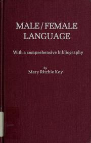 Cover of: Male/female language: with a comprehensive bibliography.