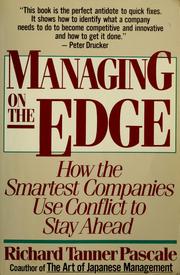 Cover of: Managing on the edge by Richard T. Pascale