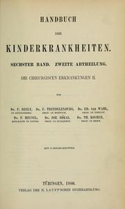 Cover of: Handbuch der Kinderkrankheiten