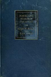 Cover of: Marketing research by Harper W. Boyd