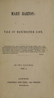 Cover of: Mary Barton: a tale of Manchester life.