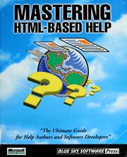 Cover of: Mastering HTML for help authors. by 