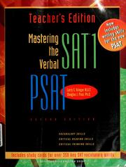 Cover of: Mastering the verbal SAT 1/PSAT: building vocabulary skills, critical reading skills, and critical thinking skills for top performance