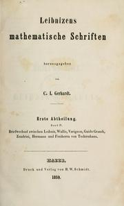 Mathematische Schriften by Gottfried Wilhelm Leibniz