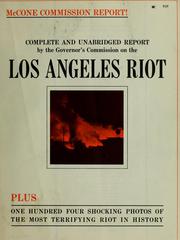 Cover of: McCone Commission report! by California. Governor's Commission on the Los Angeles Riots.