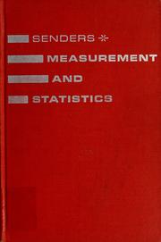 Cover of: Measurement and statistics by Virginia L. Senders