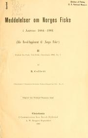 Cover of: Meddelelser om Norges fiske i Aarene 1884-1901. by Robert Collett