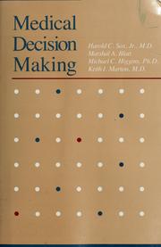 Cover of: Medical decision making by Harold C. Sox ; Marshal A. Blatt ....