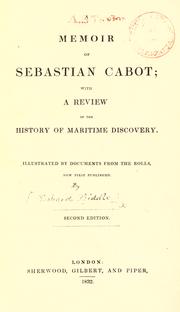 Cover of: A memoir of Sebastian Cabot by Richard Biddle