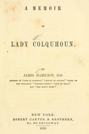 A memoir of Lady Colquhoun by Hamilton, James