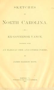 Cover of: Memorials of North Carolina.