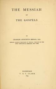 Cover of: Messiah of the Gospels.