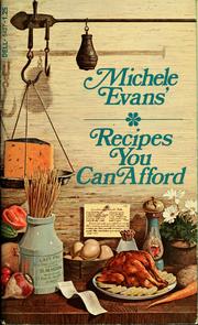 Cover of: Michele Evans' recipes you can afford.