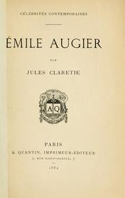 Cover of: Émile Augier.