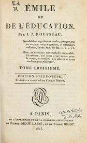 Cover of: Émile ou De l'éducation. by Jean-Jacques Rousseau