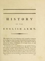 Cover of: Military antiquities respecting a history of the English Army: from the conquest to the present time.
