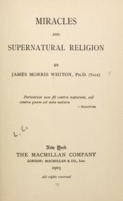 Cover of: Miracles and supernatural religion