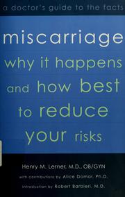 Cover of: Miscarriage by Henry Lerner