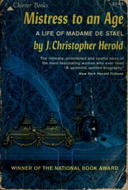 Cover of: Mistress to an age by J. Christopher Herold